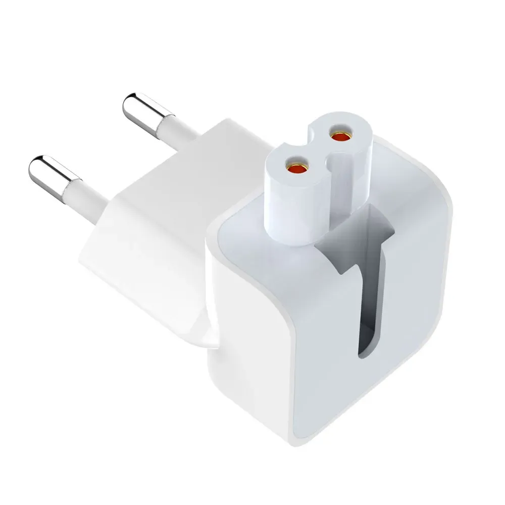 Chargers 50PCS Euro Plug AC Duck Head for iPad Air Pro MacBook charger Suit for ipad Wall Charge Power Adapter EU European Pin