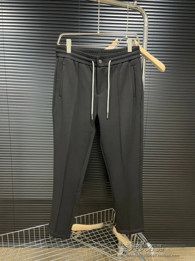 Pantalones para hombres Pantalones deportivos de otoño e invierno de brunello cucinelli delgados pantalones casuales