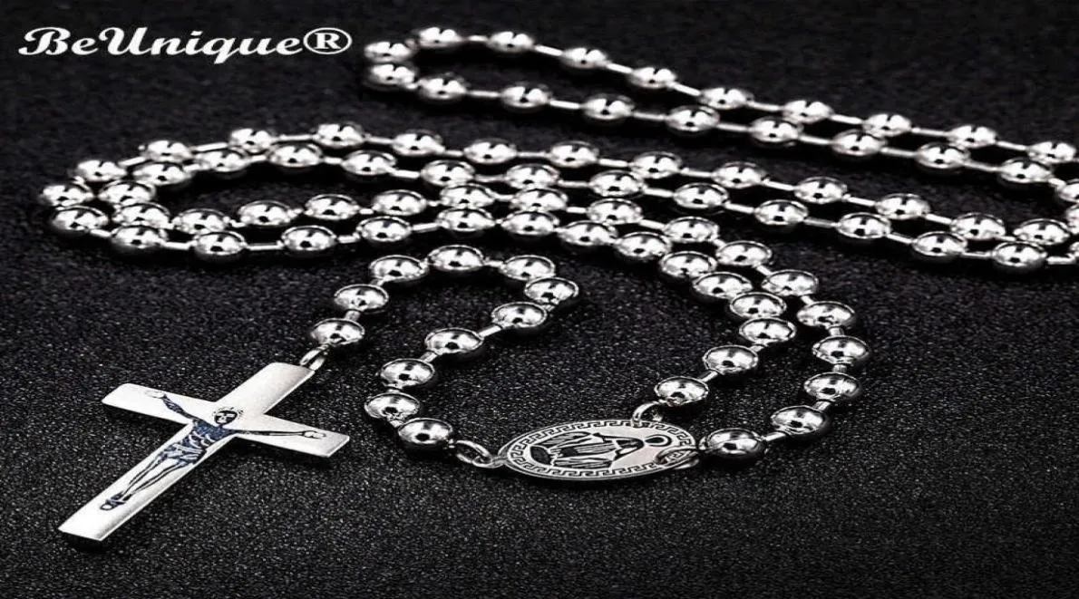 MAN039S Luxury Steel Catholic Rosary Charm Collar Centro de colgantes Piececonectores de Navidad Productos religiosos 2106213820414