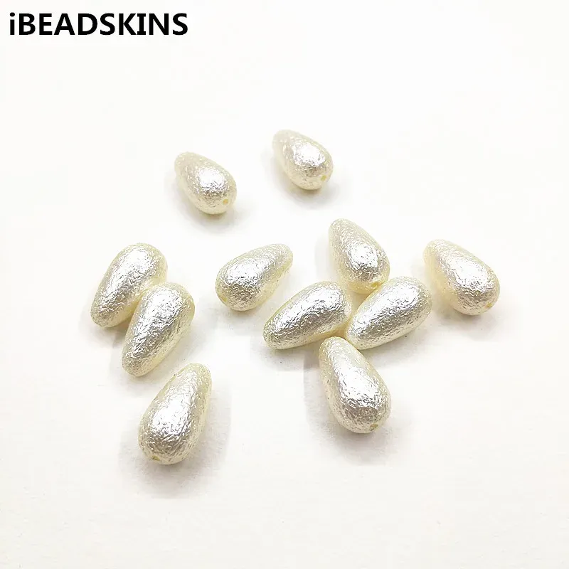 Colliers Nouvelles arrivages!20x12mm 350pcs Imitation Perles Effet de rides Perles ovales pour collier, pièces d'oreilles, pièces, bijoux à la main DIY