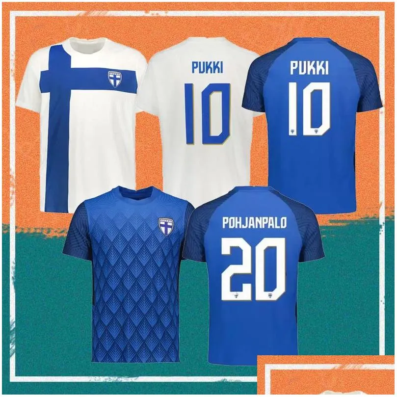 Fotbollströjor 2022 Finland 22/23 Hoe Pukki Skrabb Raitala Pohjanpalo Kamara Sallstrom Jensen Lod National Tea Football Shirts Drop de Dhag1