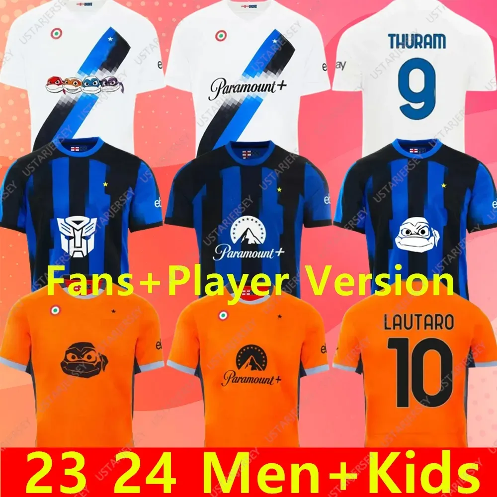 23 24 Jerseys de Alexis Soccer Lautaro Thuram Barella Kit Kit Maillot de Frattesi Final 2023 Maglie Football Shirt Child Third Inters Inters Milans Fans Jugador Versión