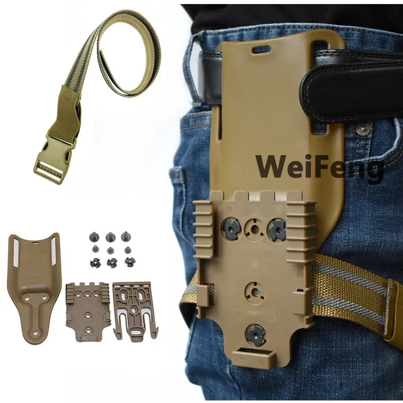 Holsters Tactical Drop Leg Band Strap Gun Holster Adapter for Glock 17 M9 P226 Quick Locking System Kit Qls 22 19 Pistol Belt Platform