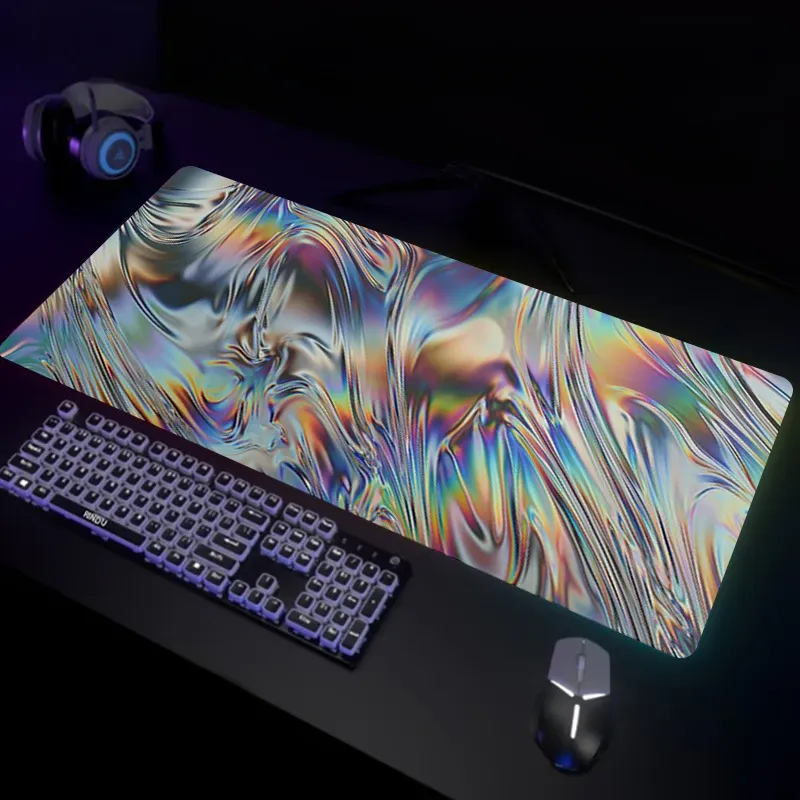 Pads Mousepad Strata Liquid Keyboard Mats de bureau Grand Dessert Met Metal Metal Mouse Pad Gaming Accessoires Armoire PC Office Office Computer Tapis