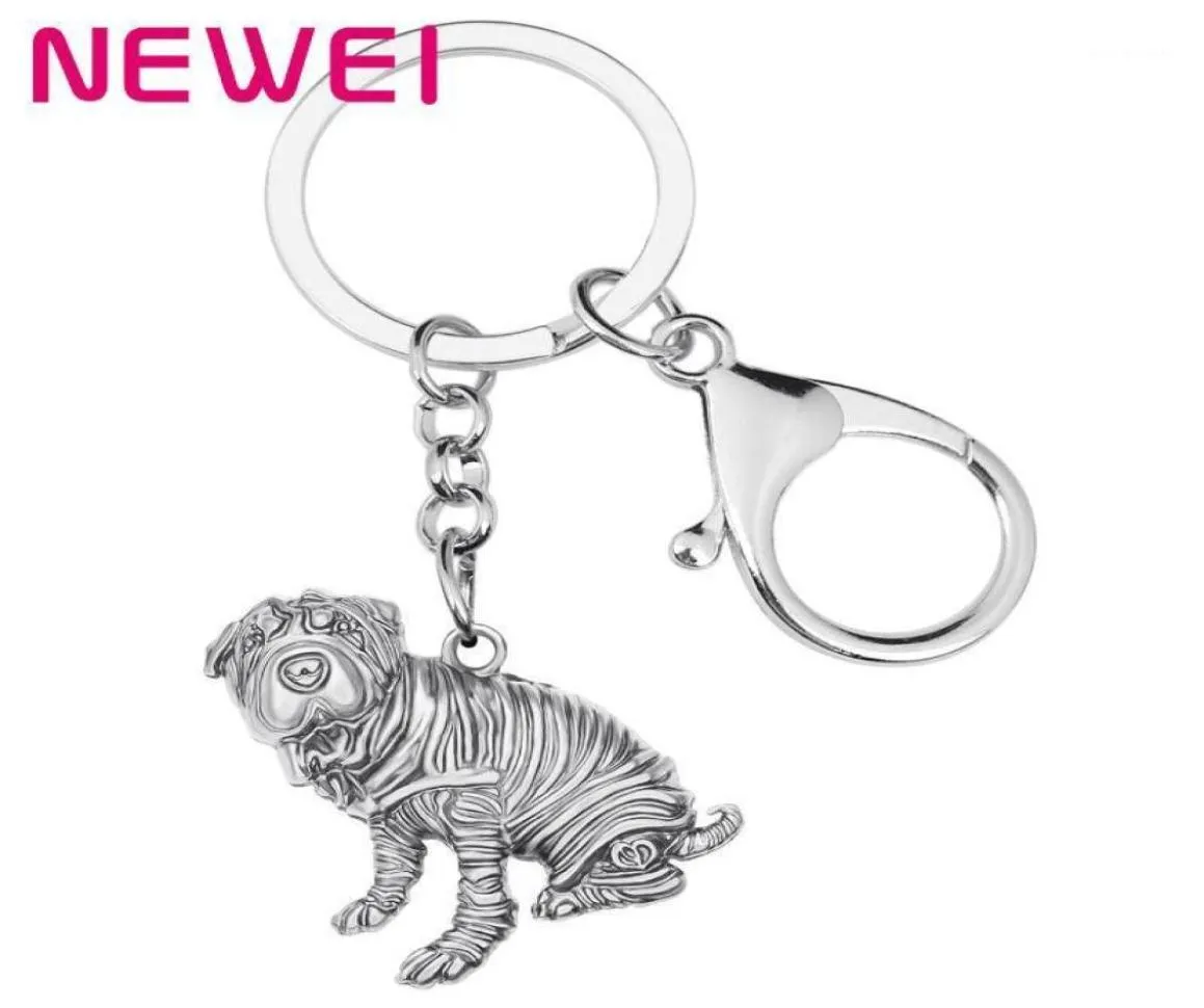 Клавки EI сплав с сплавными сплавами с антикварным золотом Share Pei Dog Lovely Animal Key Chain Jewelry для женщин мужчины Дети Детские сумки Украшение19670362