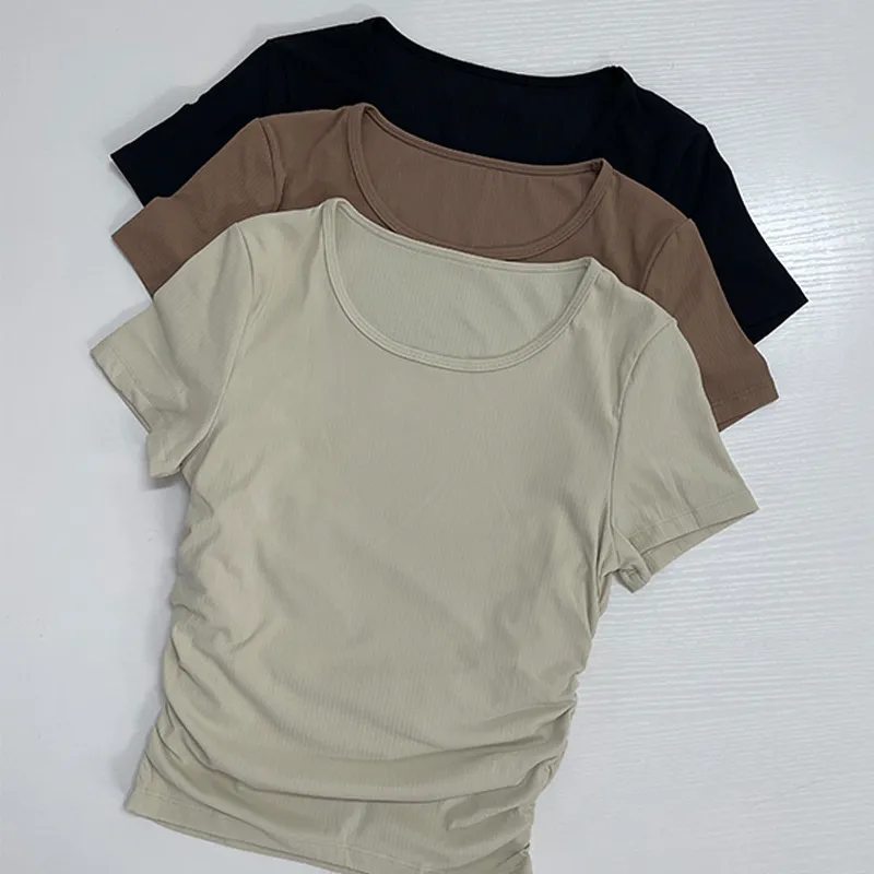 Ll filo nuovo yoga top women pieghe