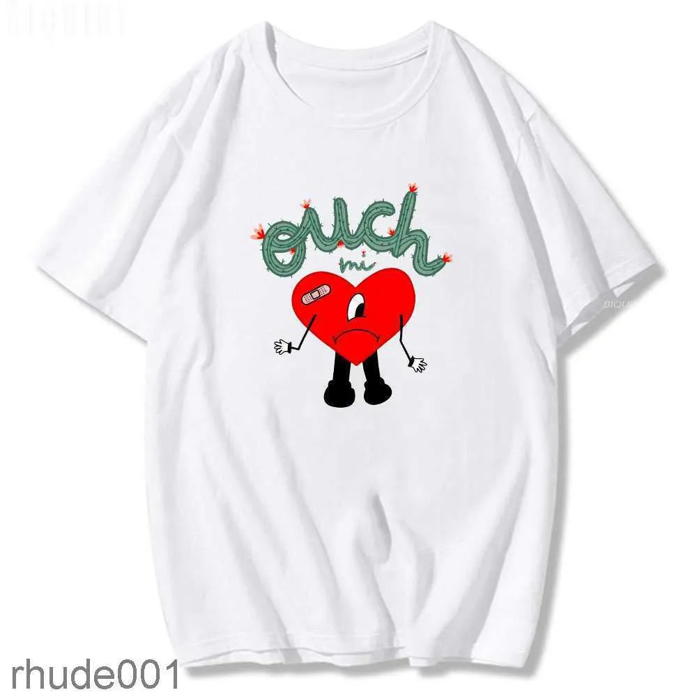Heren T-shirts 2022 Bad Bunny T-shirt Haces Bonito Love Eyes Grafische print T-stukken O-Neck Camisetas Katoen Manga Manga Kleding Korte Mouw Japanse T230103 F83F