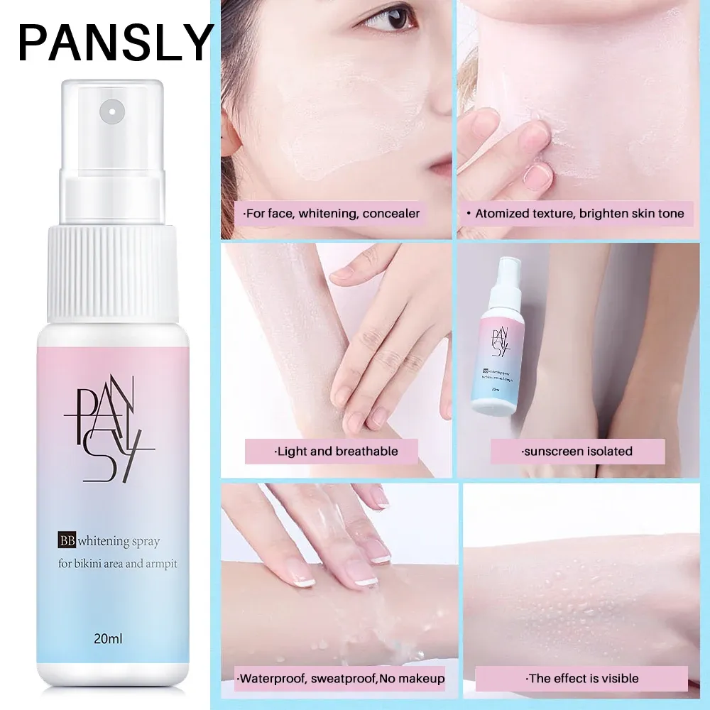 Creams Pansly New Portable BB Spray Lazy Cosmetics Whitening Moisturizing Concealer Sunscreen Spray Face Makeup Base Foundation