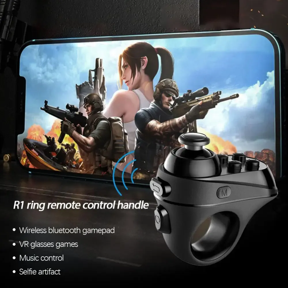 GamePADS VR Controller GamePad laddningsbar trådlös hjälm VR -styrenhet Bluetooth4.0 för Android 3D -glasögon R57 R1 Ring Mini USB -port