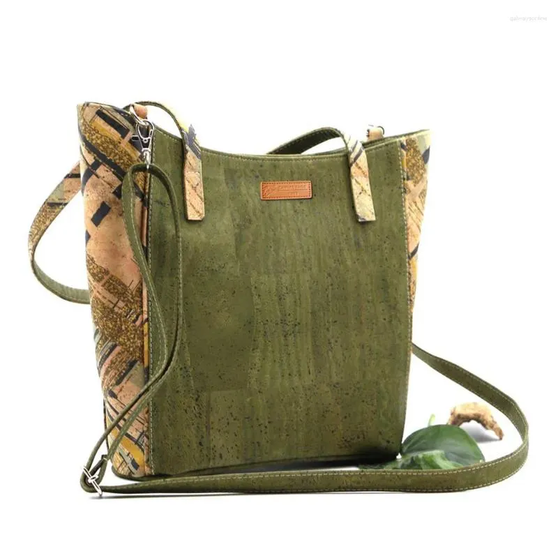 Väska återvunnet material kvinnors axel duk handväska mode casual messenger retro fast färg kvinnlig