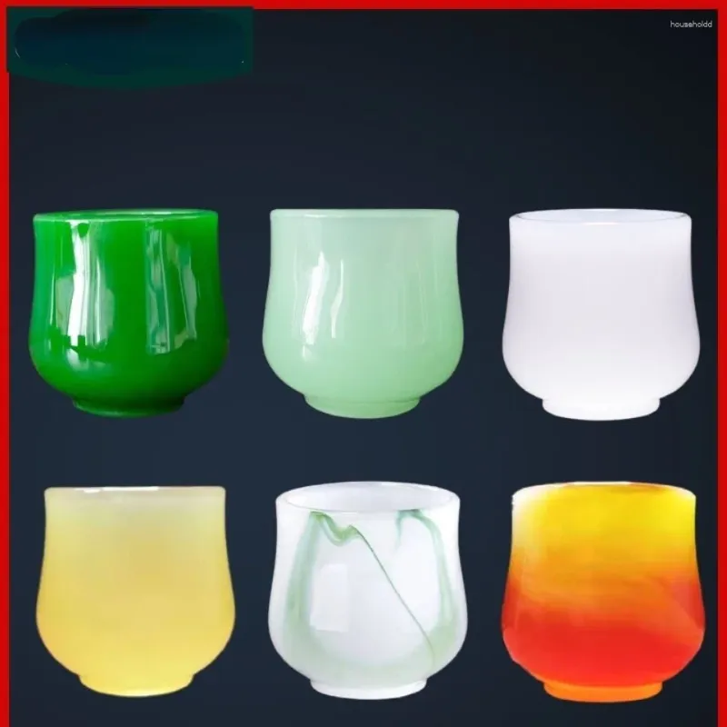 Tasses de thé moutons gras jade grande tasse de thé à la chaleur tasse maître maître de porcelaine chinoise set 80 ml cadeau pour ami