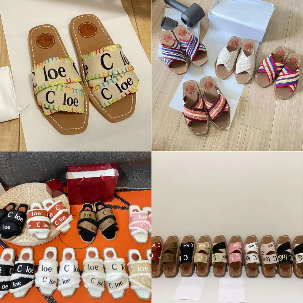 Slipers Designer Sliders Slides Sandals Woody Flat Mule Maisons o Signature pryder den inre sulan. Den enkla designen gör denna platt en sommar essentia Real Madrid sp