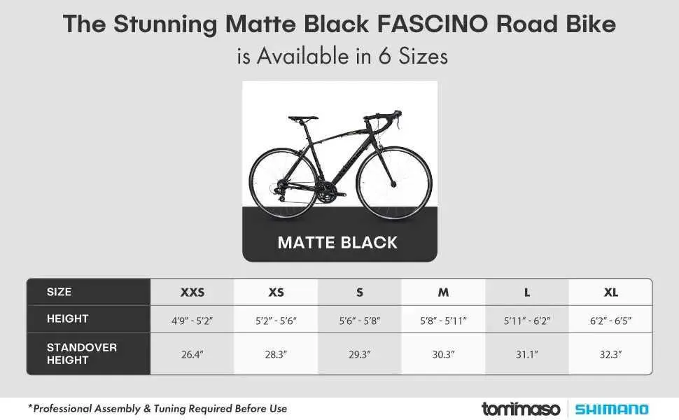 fascino size chart road bike perfect comfort shimano performance specialized 