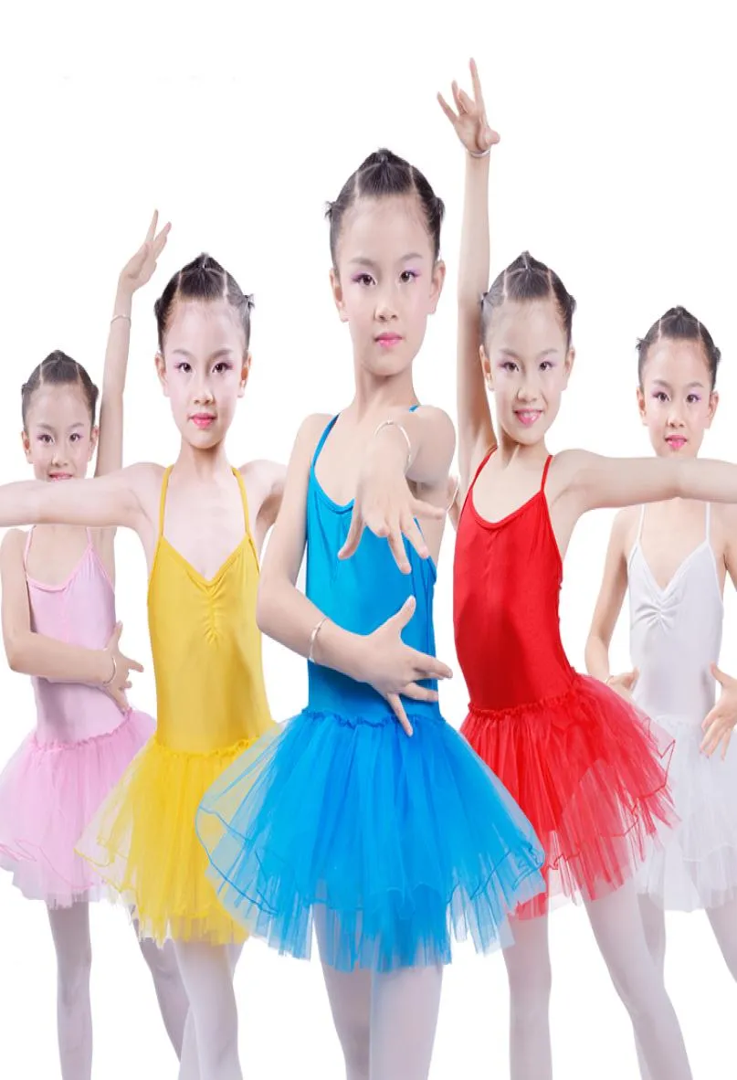 5 PCs Kinder039s Tanzkleider Ballett Ballettkleid Rock Mädchen Sommer Dance Kleider9669880