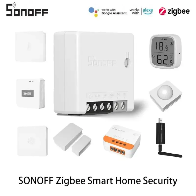 Контроль Sonoff Zbbridgep / SNZB02 Smart Zigbee Sensor Ewelink App Wireless Remote Control Работа с Alexa Google Home