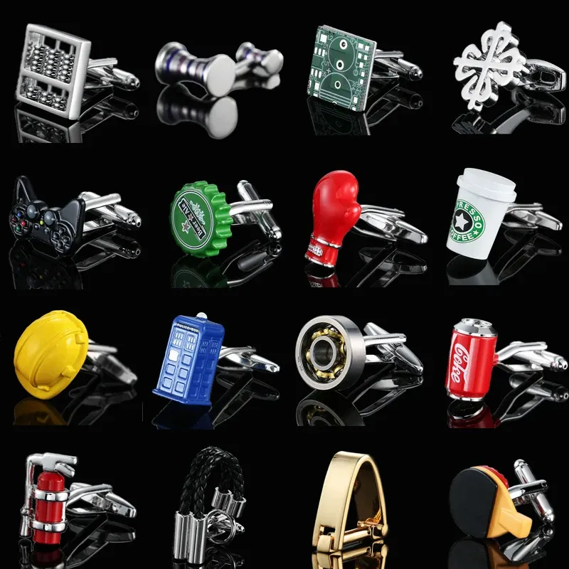 Links High end brand fashion men's mage shirt Cufflinks high quality paint enamel craft Cufflinks wholesale / retail