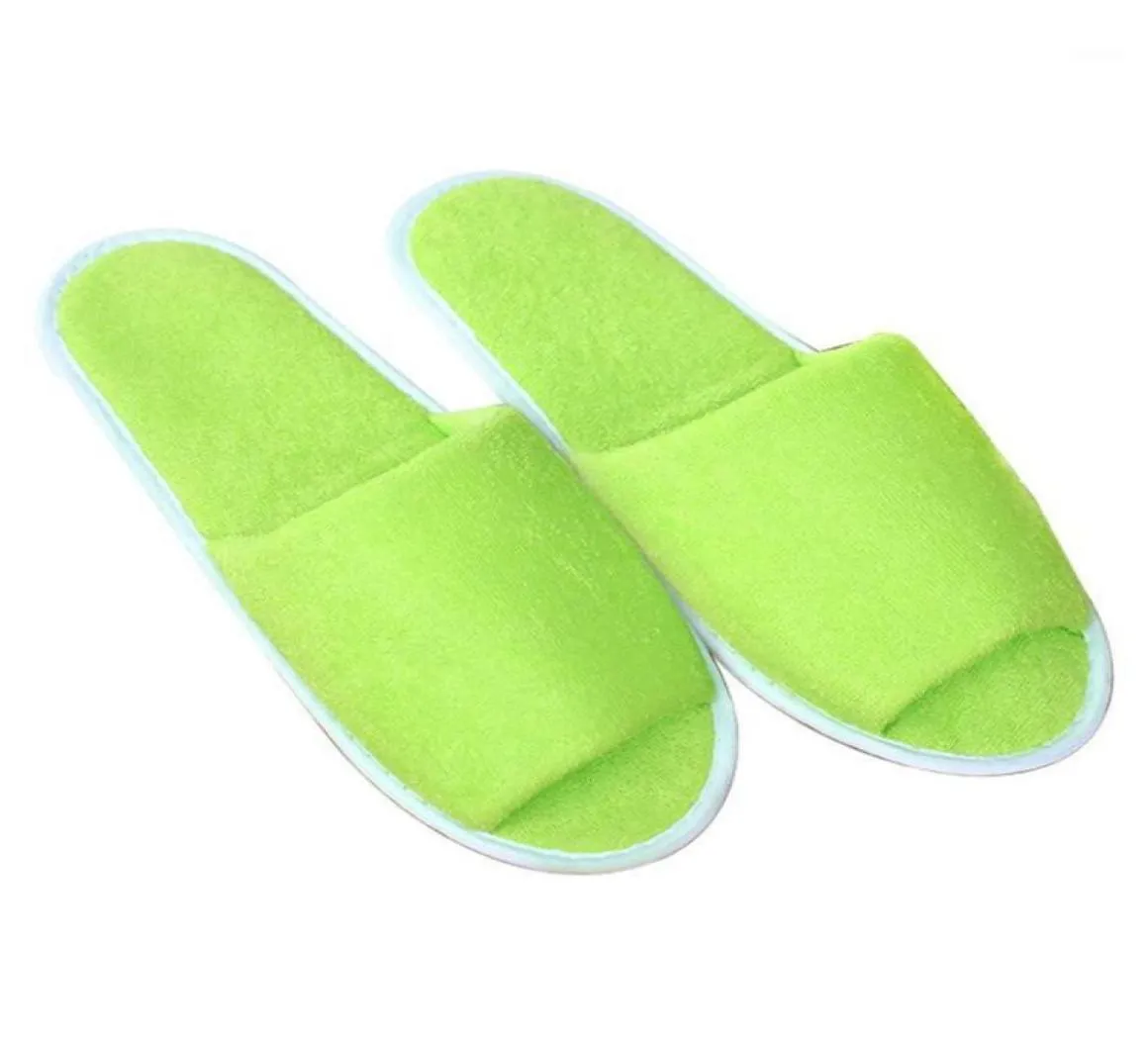 Homens Mulheres Slippers Spa Convidado Dobrável Casa Interior Solid Solid Solid não descartável portátil portátil com Bag14852842