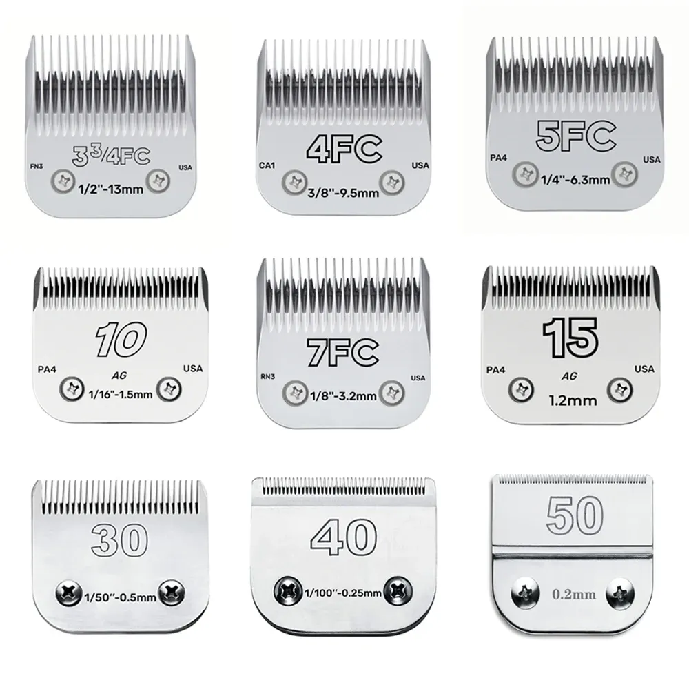 Trimmers 3f 4f 5f 7f Professional Pet Clipper Blade Remplacement A5 Blade ajustement la plupart ANDIS AG AG2 AGCC AGCC2 MBG Série Animal Clippers Animal
