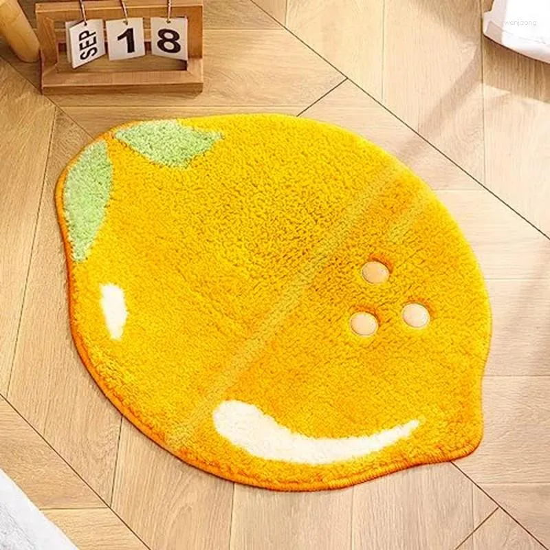 Tappeti tappetini da bagno carini tappeto non slip cucina decorazioni per bagno giallo divertimento bambini lavabili in lavatrice resistente 48 x 60 cm