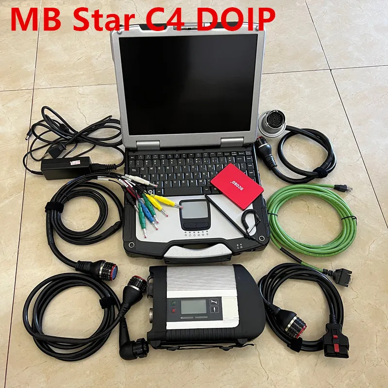 Outil de diagnostic automatique MB Star C4 DOIP SD Connect WiFi V2023.09 et CF31 I5 4G Toughbook Support 12V + 24V