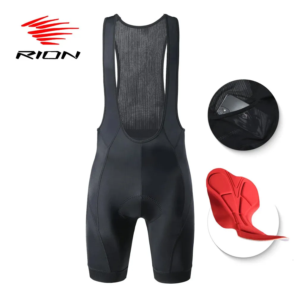 Rion Cycling Bib Shorts Men Road Bike Ношение велосипедной одежды с мягкими колготками с карманами мужского байкера Bibs Мотоцикл 5 часов Pro 240410