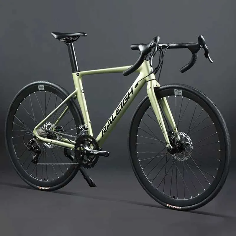 Cyklar aluminiumlegering Väg cykel racing gruscykel raka barer 24 hastighet 27 hastighet 30 hastighet 700c y240423