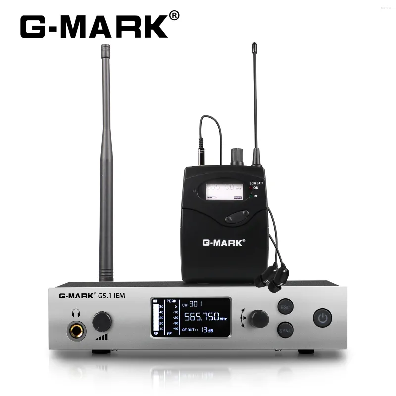 Microphones G-Mark G5.1 IEM Wireless In Ear Monitorシステム屋外ステージパフォーマンスリアルタイムリターンプロフェッショナルマイク