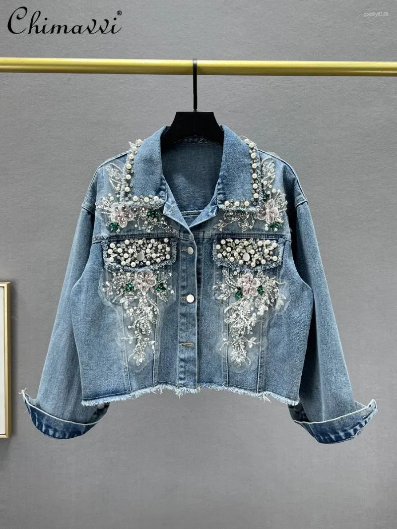 RHINESTONE COATING DENIM JACKET lastnest