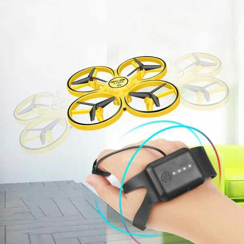 Control Mini Dron con luz LED ZD325 Sensor de mano Dron con Smart Watch RC Quadcopter Aircraft Control de gestos