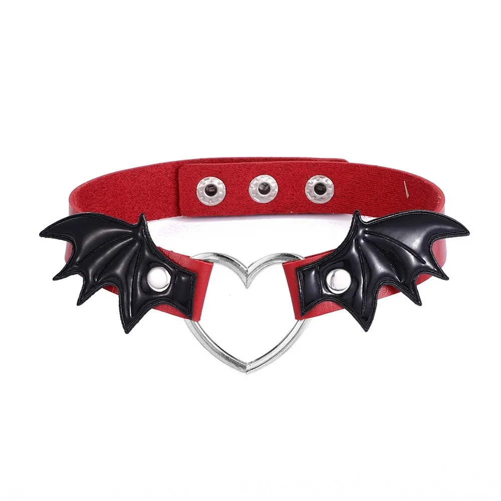 Colliers Halloween Bat Wings Choker Collier pour femmes filles coeur Collière Collier Goth bijoux Cosplay accessoires gothiques