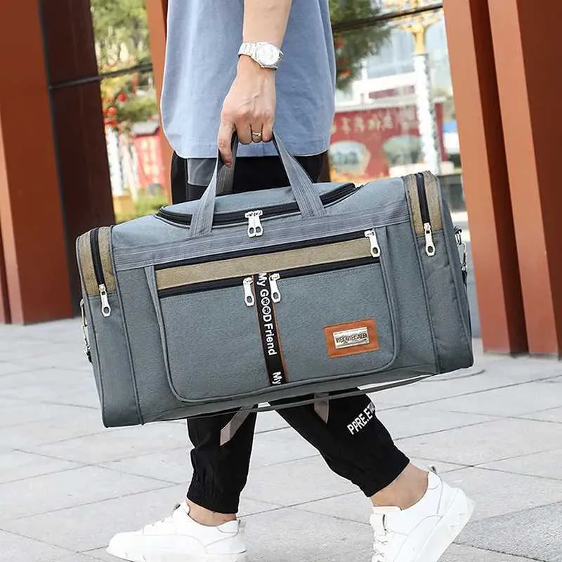 Large Capacity Waterproof Weekend Duffle Bag - Oxford Travel Tote for ...