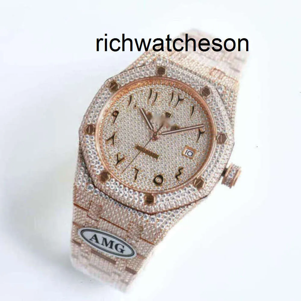 AP Menwatch Elmas Tasarımcı APS Buz Kadınları Full Luxury Watch DiamondEncrusted Dikkat Eden Erkekler AP MENWATCH RI7F Otomatik Mekanik Hareket UHR Crown Bu