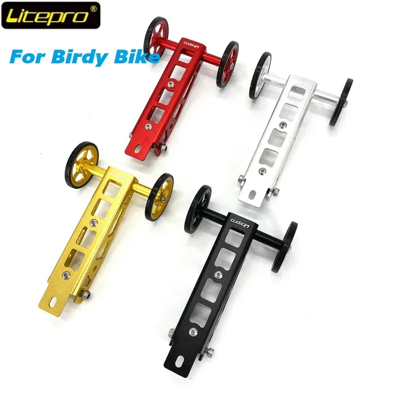 Peças para Birdy 123 Série Dobring Bicicleta Easywheel Water Bottle Stract Mount Aluminum Loy Trow Rack Rack Easy Wheel