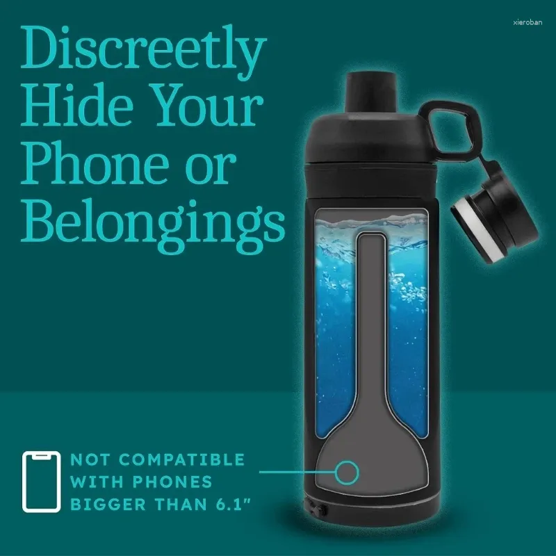 Depolama şişeleri saklayabilir su şişesi kasa, anahtar gizli plastik fincan dayanıklı içme bardak saklayın