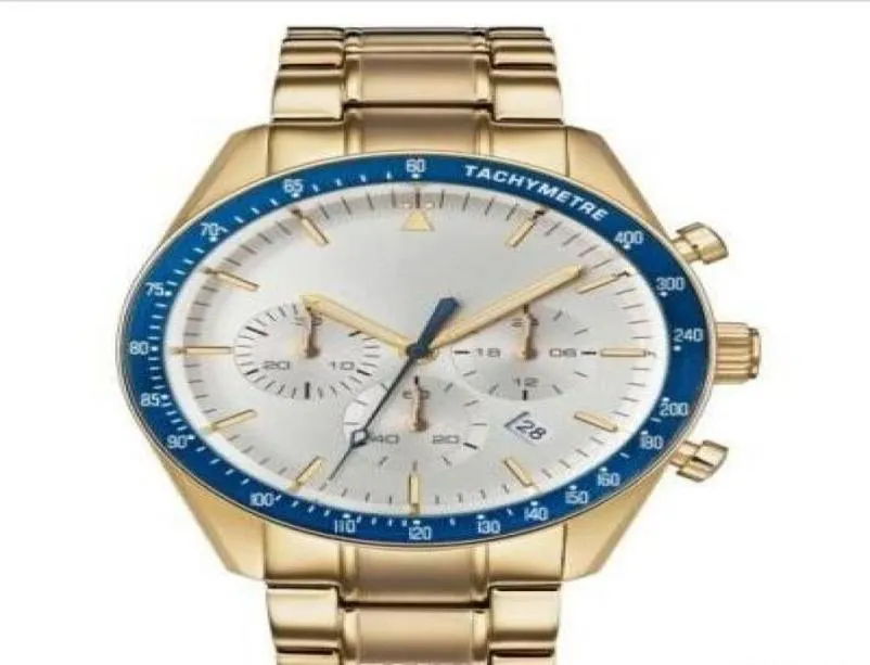 Новая классическая мода New Model Quartz Watch Men039s Trophy Gold Watch Trophy White Dial Watch 15136313984874