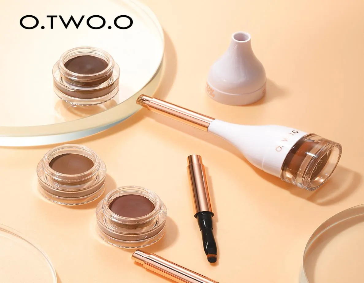 OTWOO Eyebrow Pomade Brow Gel Mascara Natural Waterproof Long Lasting Creamy Texture 4 Colors Tinted Sculpted with Brush6494250