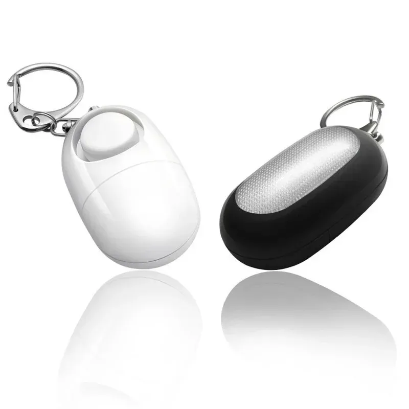 2024 Självförsvar Siren Safety Alarm For Women KeyChain med LED Light Personal Self Larm Personlig säkerhet Keychain Alarmed Light Personal Alarm