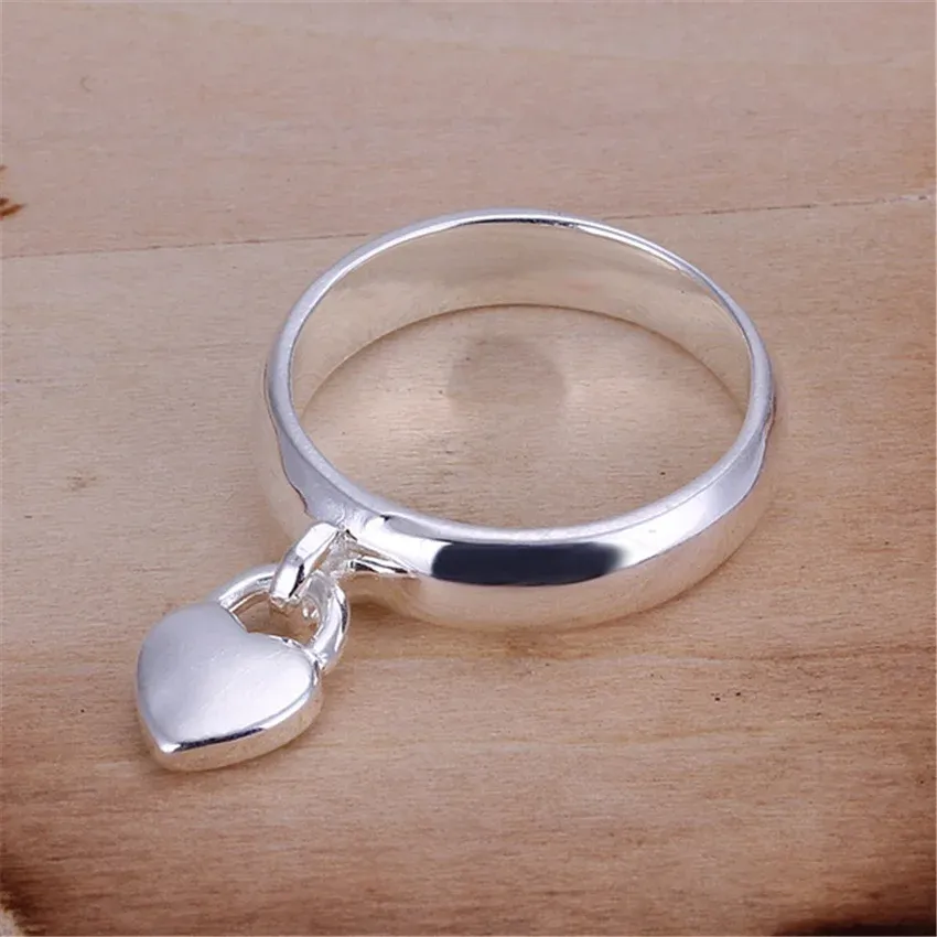 Группы оптом, ювелирные изделия серебряного цвета сердечный кольцо кольца для женщин для женщин Свадебное обручальное кольцо горячее подарок jshr133