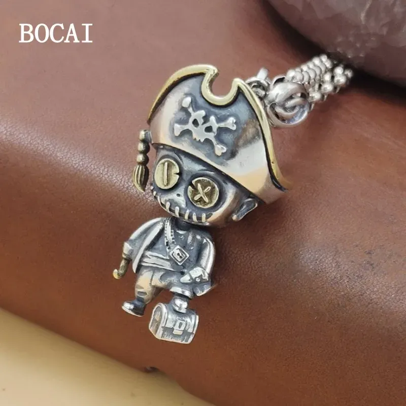 Pendenti bocai New S925 Sterling Silver Personality Retro Pop Fashion Pirates Witch Beans Dolls Pendants Uomini e donne.