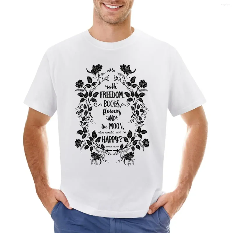 Herrtankstoppar frihet böcker blommor mån t-shirt hippie kläder vintage tullar för en pojkträning skjortor män