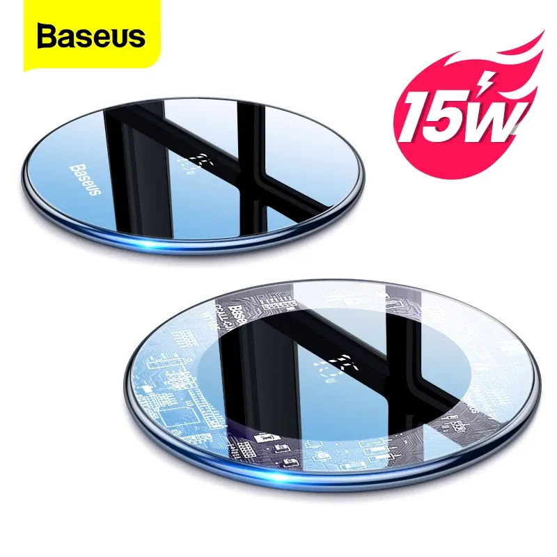 Chargers Baseus 15W Qi Wireless Charger for iPhone 14 13 12 Pro Max Airpods Samsung S22 Xiaomi 11 Induction Fast Wireless Charging Pad
