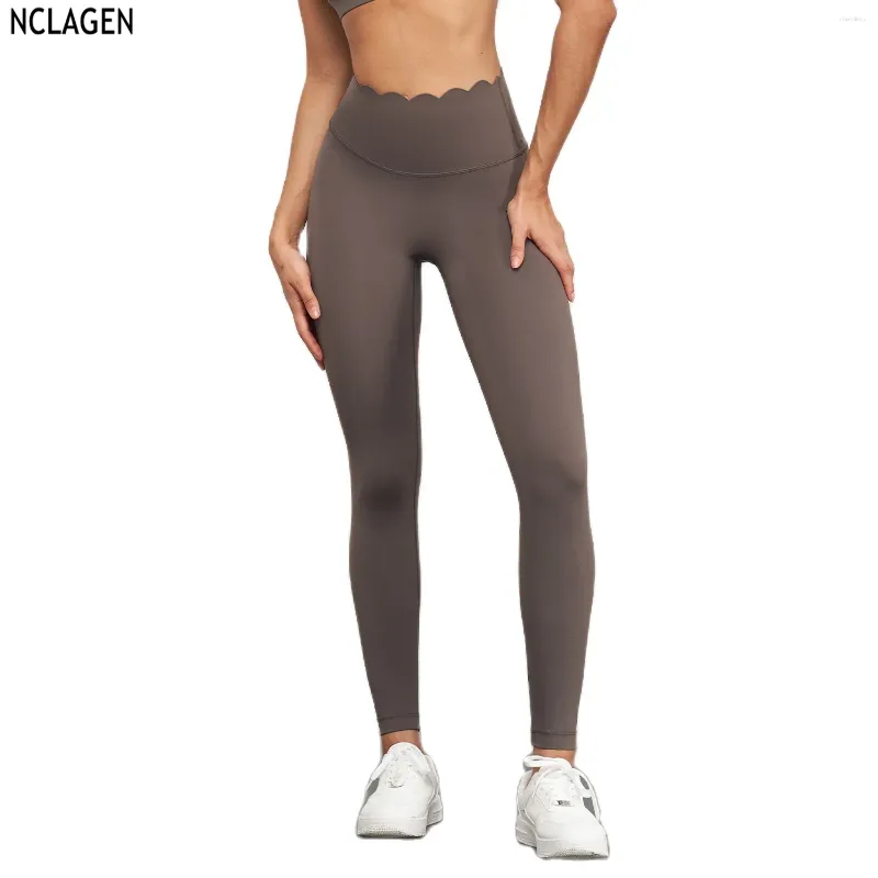 Actieve broek nclagen lycra fitness dames hoge taille sport panty's running yoga leggings gym training sexy ademende broek