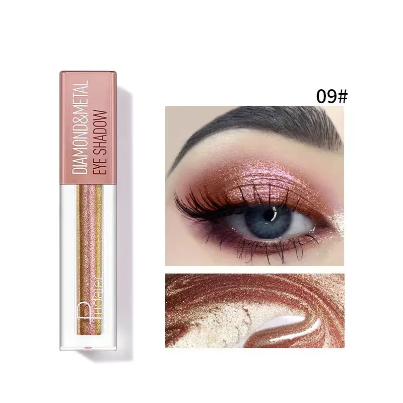 Pudaier Novo 12 colorido Glitter Eyeshadow Diamond Metal Liquid Shadow Eye Eye Glitter Makeup Cosmetics Shimmer Cream Eye Shadow 2024