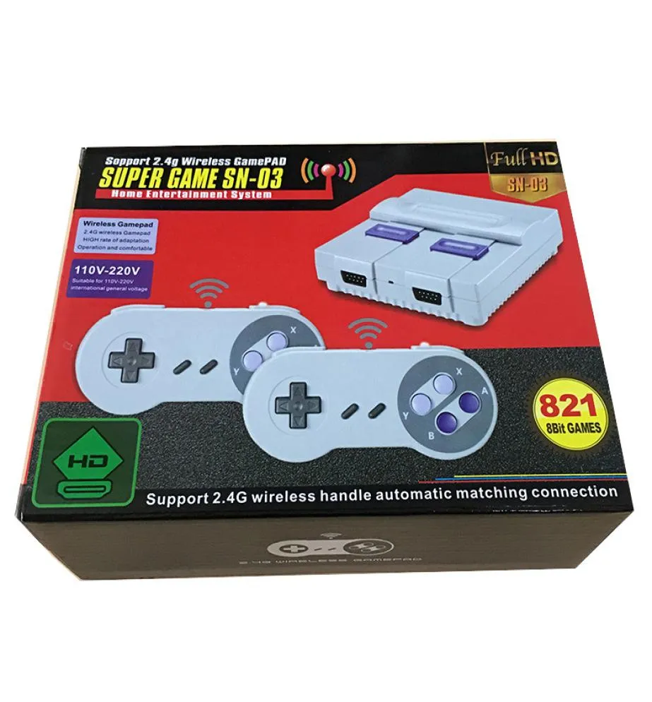 Новый беспроводной контроллер подарка поставляется с 821 Gameshd Video Game Console для Home Entertainment7577677