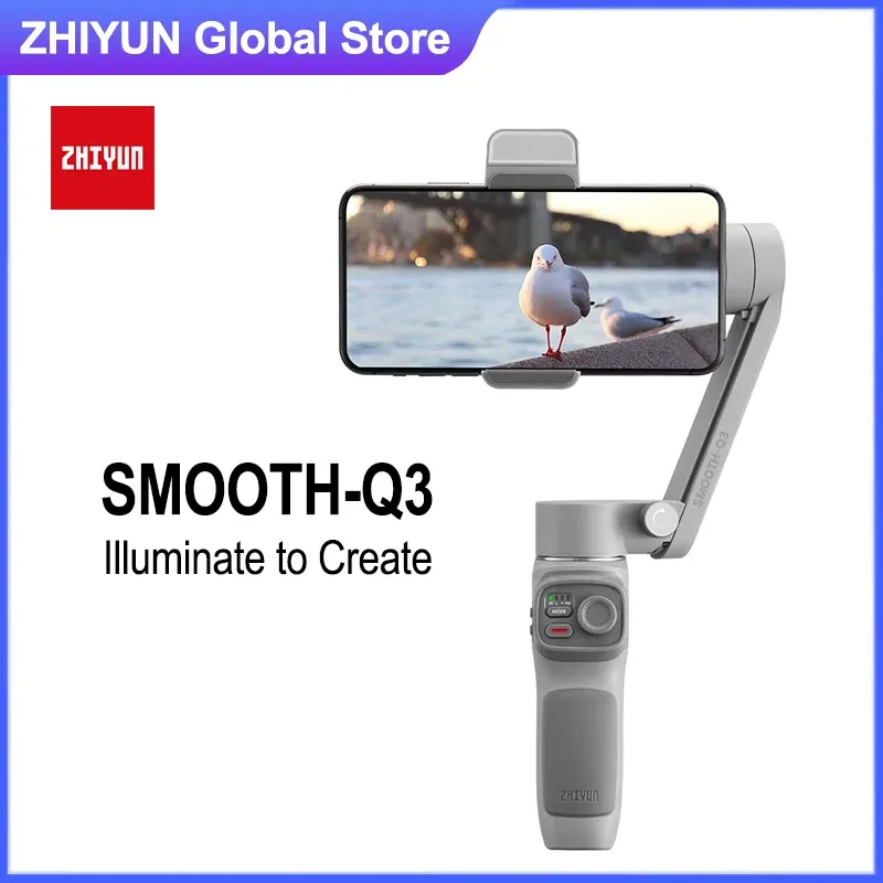 صندل Zhiyun Smooth Q3 Smartphone Gimbal للهاتف الخليوي 3AXIS STATILIZER iPhone 14 Pro Max/Xiaomi/Samsung/Huawei