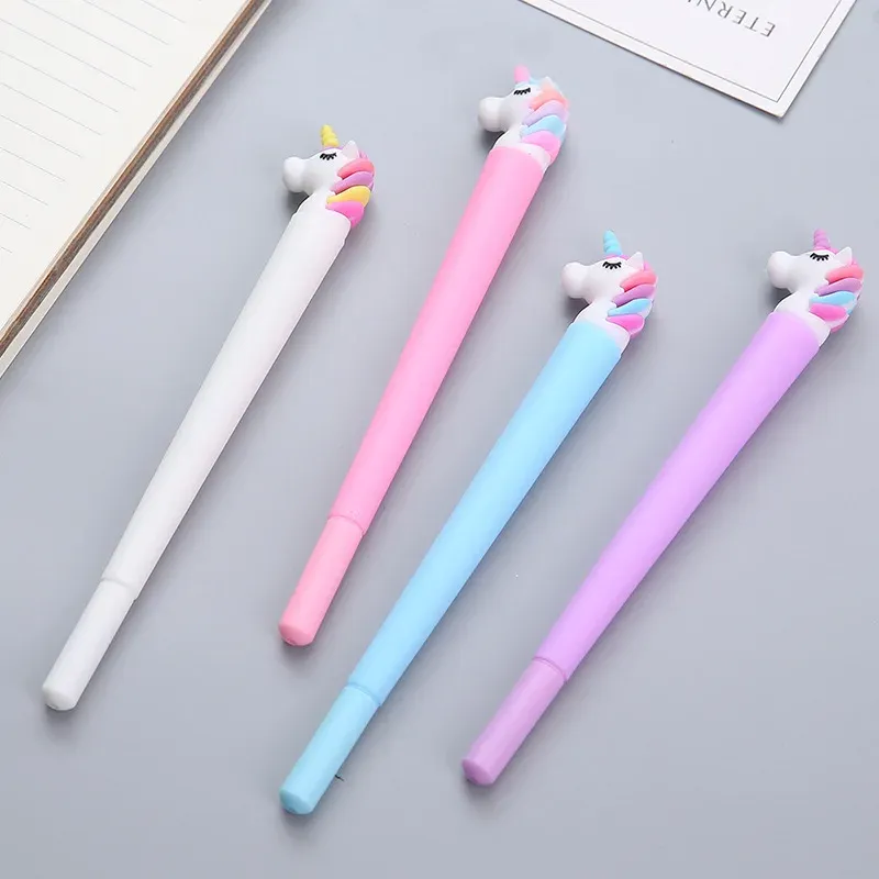 Pens 30 Pcs Teen Heart Sex Pen Cute Cartoon Unicorn Children Pupils Write Creative Signature Gel Pen Stationery Wholesale