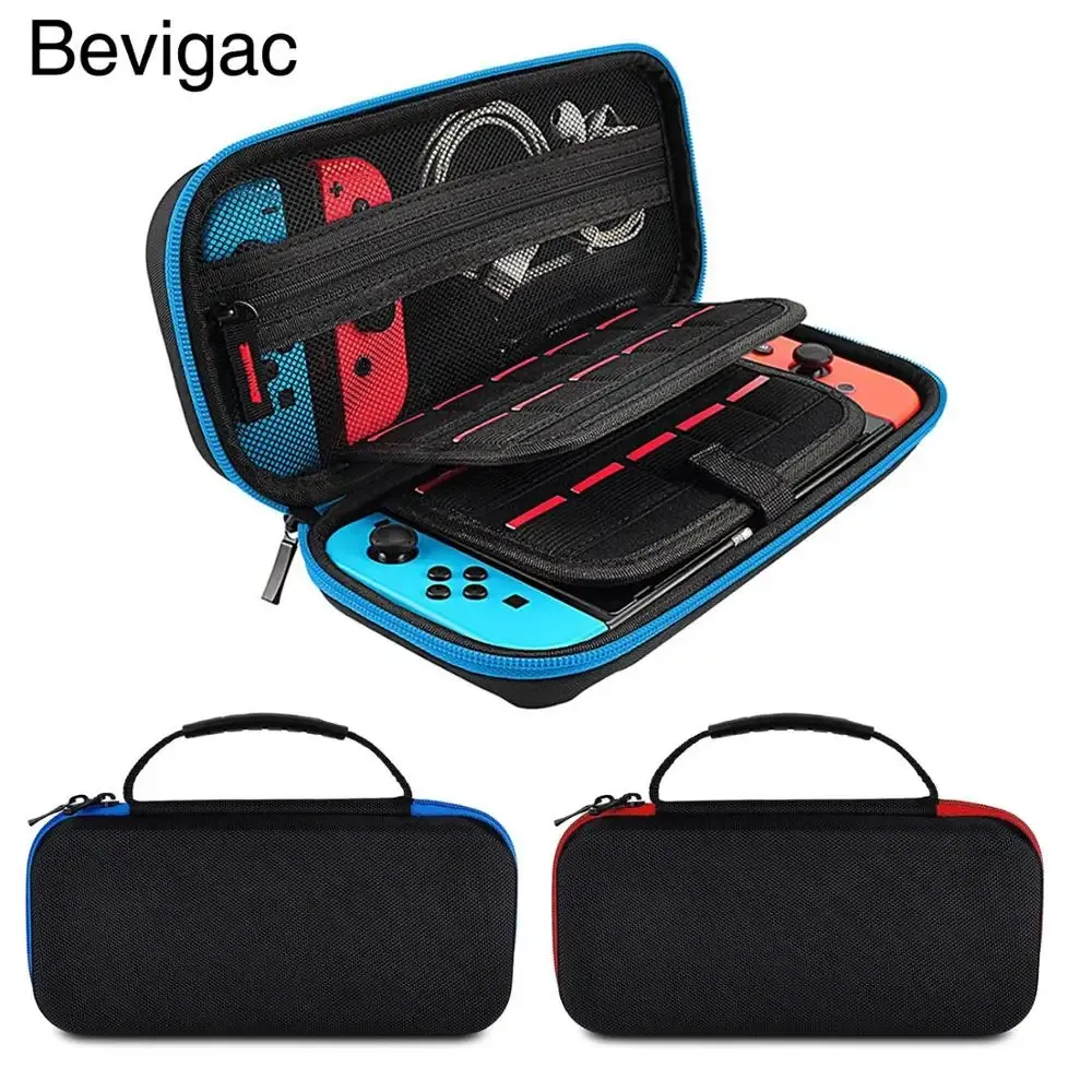 Cases Bevigac Travel met de opslagtas met beschermende koffer met 20 gamekaartsleuf voor Nintendo Nitendo Nintend Switch Console