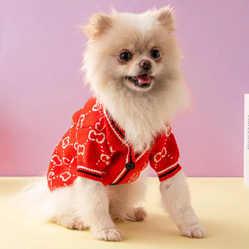 Fashion Dog Clothes Herbst -Strickjacke Haustier Pullover Kejitedi Winter Mode verdickte Hoch elastische Haustiere Kleidung Hunde Lieferungen CSD2404236