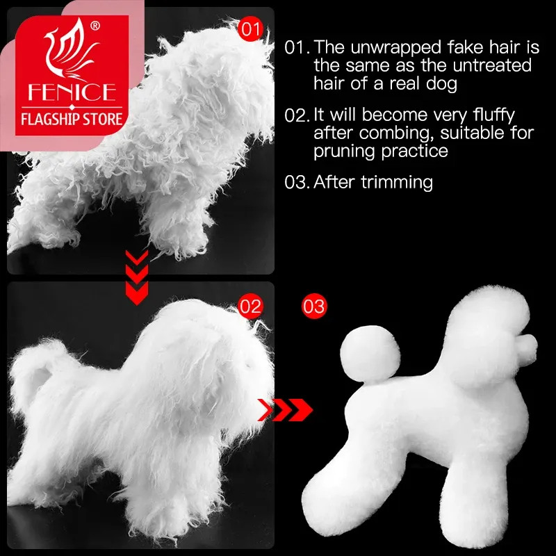 はさみフェニスペットシミュレーションヘアグルーミング偽の犬モデル練習犬標準スケルトンモデル犬フルボディフェイクヘア
