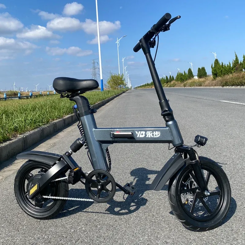 Lights Mini Portable Electric Bicycle, Super Light, Folding, Ebikes, 36V, 4090 km Range